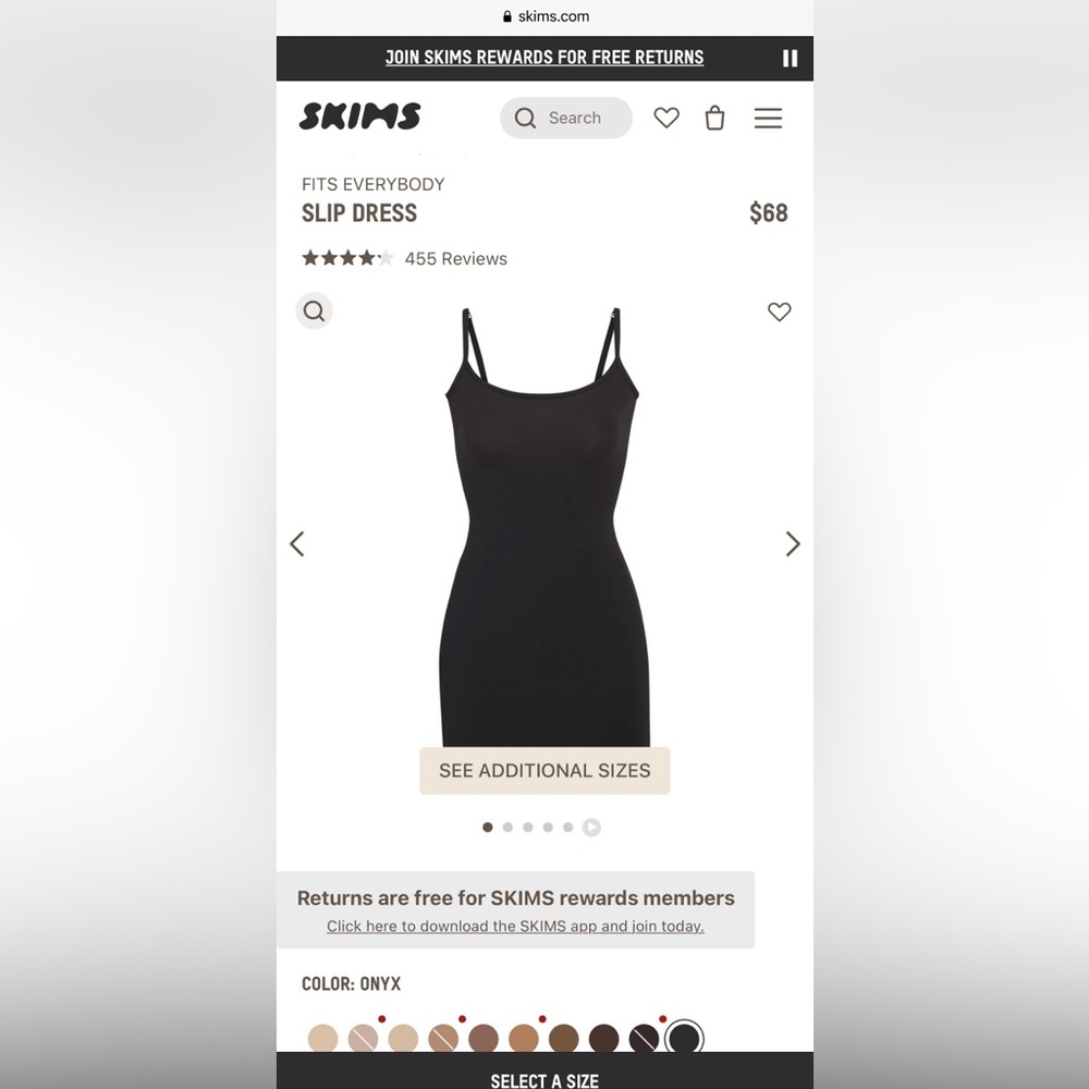 Skims Fits Everybody slip Dress